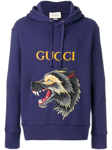 gucci wolf hoodie replica|authentic gucci hoodie.